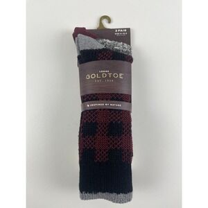 Gold Toe Socks Lodge Collection 2 Pack Sz 6-12.5